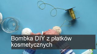 Bombka DIY z płatków kosmetycznych