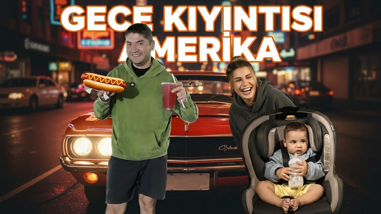 AMERİKA GECE KIYINTISI! SOKAK LEZZETLERİ🍩🌭🌮