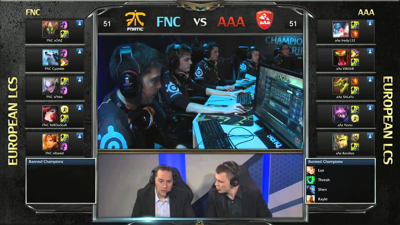 FNC vs AAA - LCS 2013 EU Spring W3D2 EXPRESS