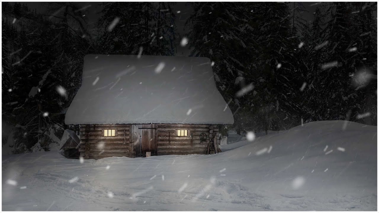Snow Storm at a Lonely Log Cabin┇Howling Wind & Blowing Snow - YouTube