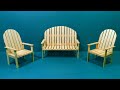 Muebles con palitos de helado - Popsicle stick furniture tutorial