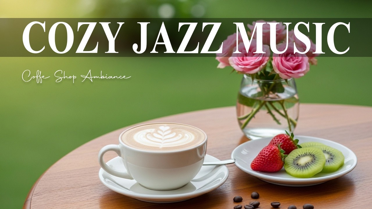 Cozy Jazz Music☕✨ Coffee Shop Ambiance~Sweet Bossa Nova Instrumental for Cheerful Moods.