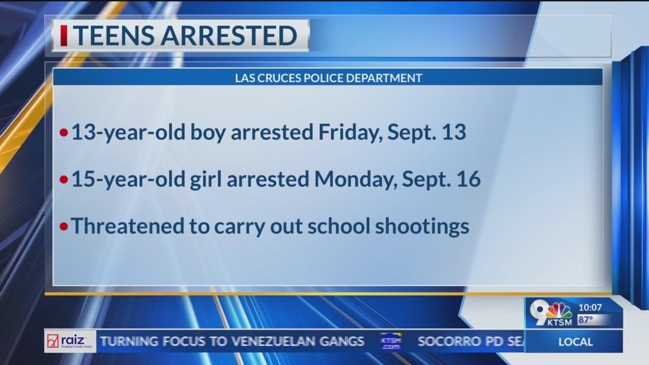 2 teens arrested in Las Cruces for making threats - YouTube