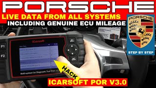 How To Find Porsche ALL SYSTEM LIVED DATA inc Genuine ECU Mileage Data Really Fast