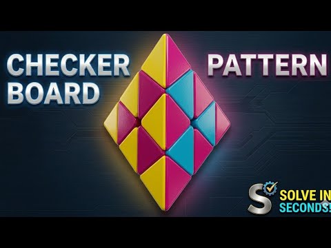 How to make checkerboard pattern on pyraminx | Checkerboard pattern on pyraminx