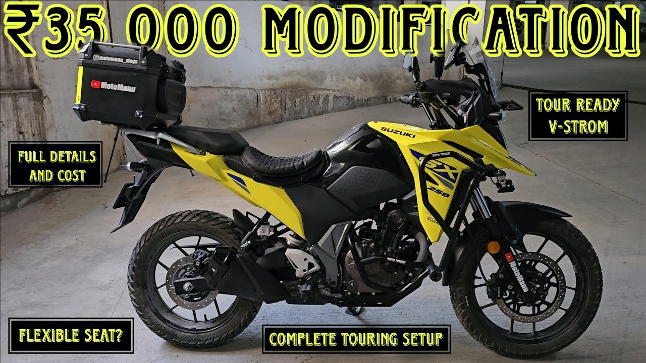 ₹35,000 worth Touring Setup & Accessories for V-Strom SX 250 | Fully Loaded & Best Modification