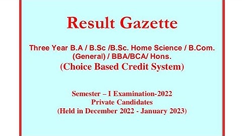 1st semester private result out||jammu University||jammu University latest news.