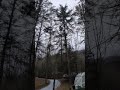 winter sleet storm at the campground