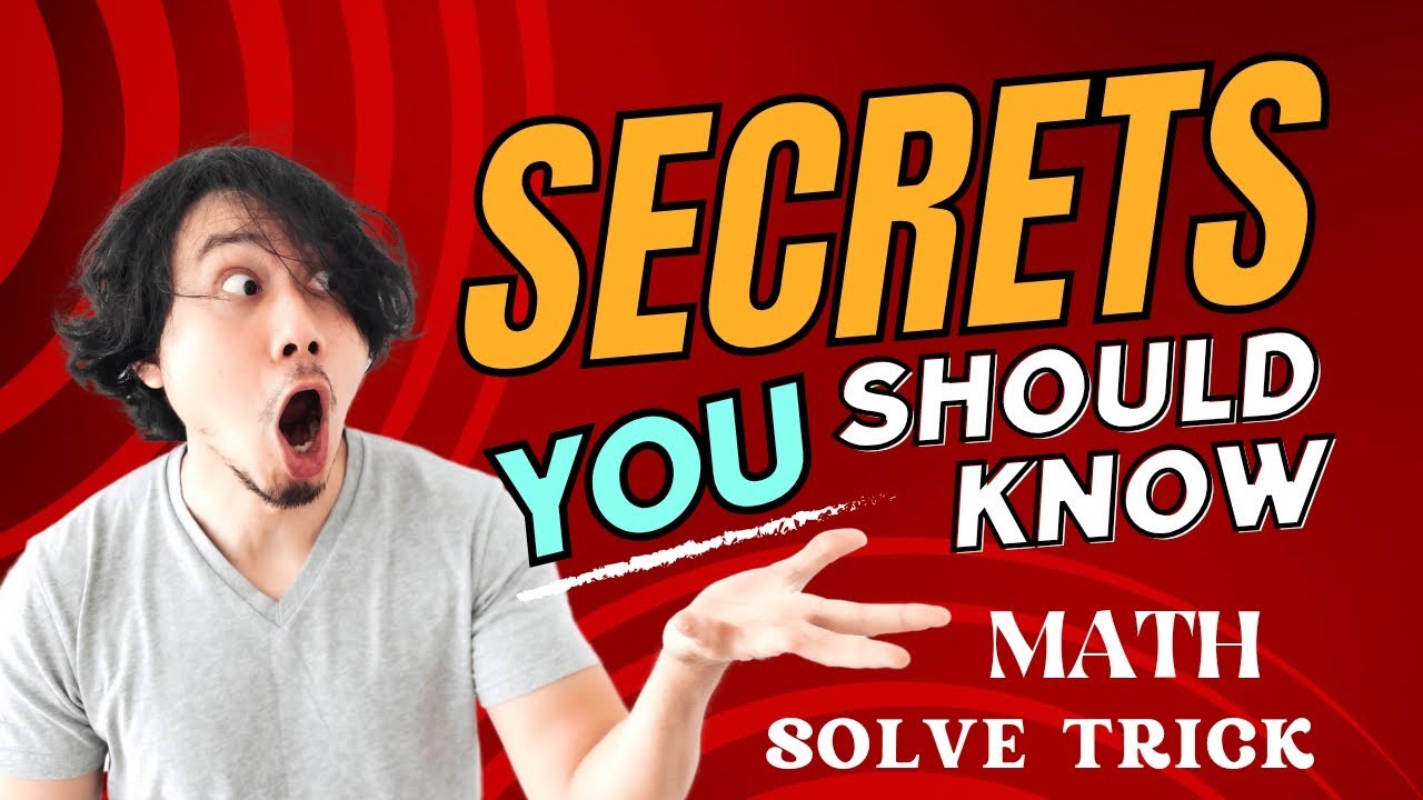 Solve Image 🎀 How to Solve Mathematic || Math Kese Solve Kare 💥 New Trick 💥 - YouTube