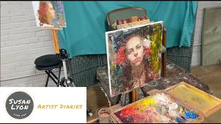 Painting portraits with friends and Baby Goats