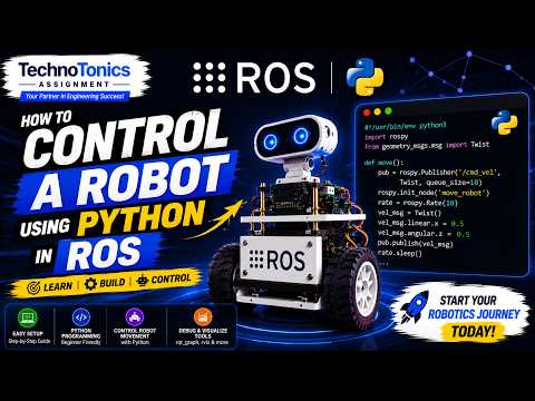 How to Control a Robot Using Python in ROS | Beginner-Friendly Robotics Tutorial | Technotonics