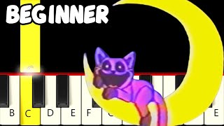 CatNap Song (Endigo)  - Fast and Slow (Easy) Piano Tutorial - Beginner