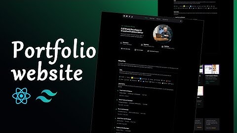 Build a Portfolio website using React.js and Tailwind css #reactjs #reactjstutorial #reactjswebsite