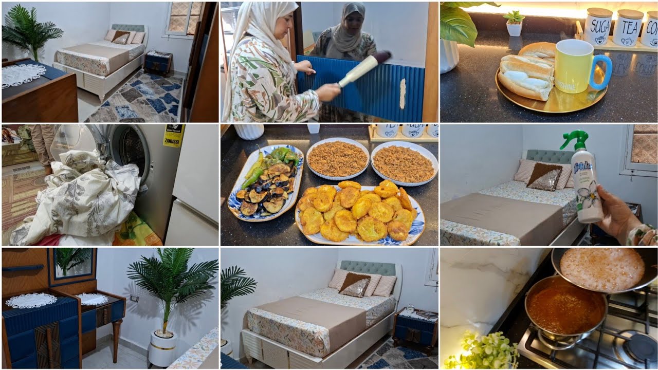 هو ده نظام روتينى اليومي المثالي اللي بينجز معايا في دقايق⏰️ روتين ست بيت جدعه شايله الكل ع راسها🙉