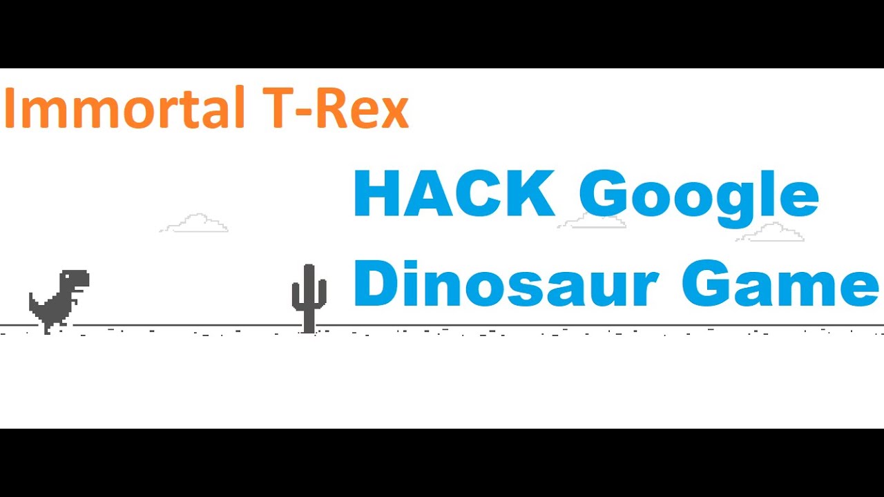 Chrome Dinosaur Game HACK - Immortal T-Rex 