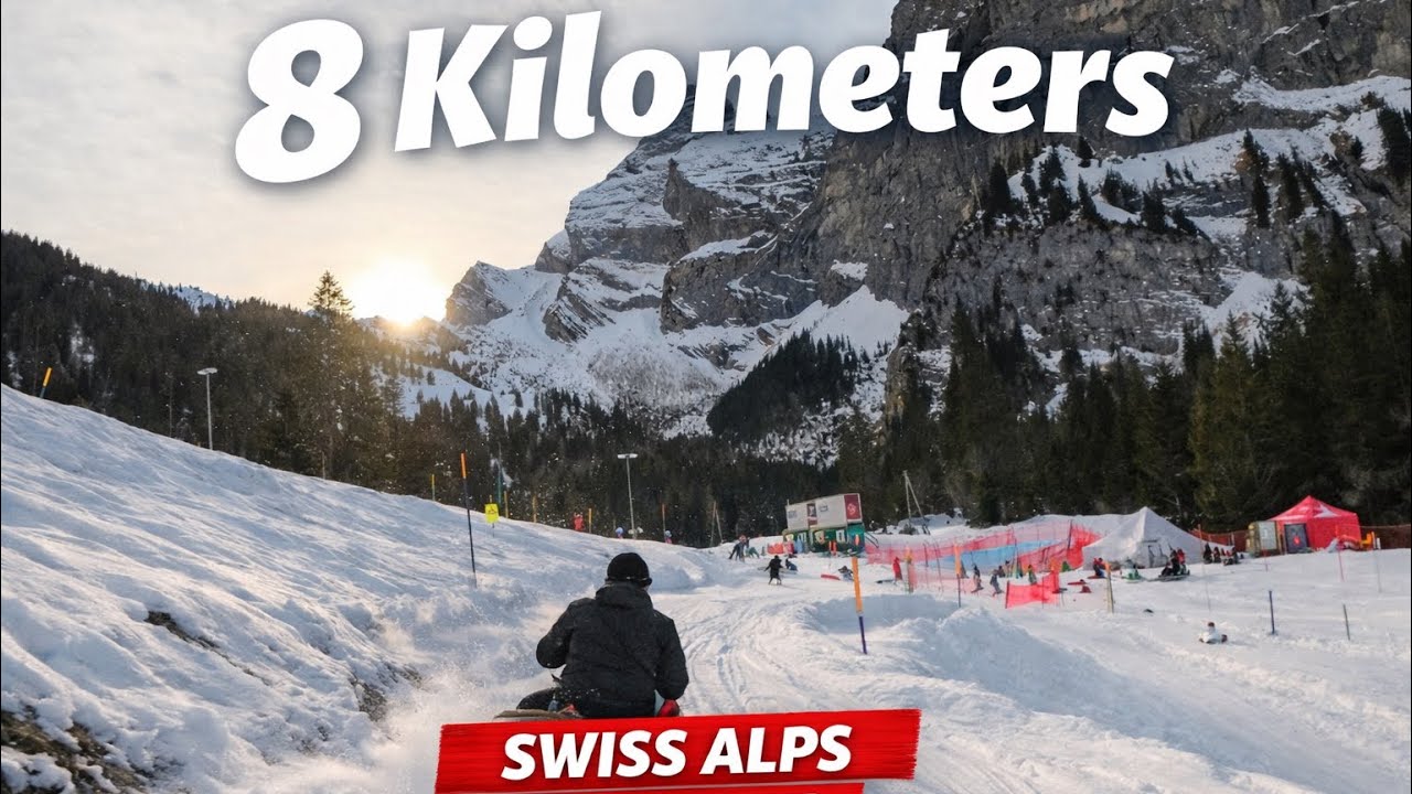 8 KM Sledding (Rodeln/Schlitteln) in 20 Minutes | Swiss Alps🇨🇭| Melchsee-Frutt Switzerland 4K Part 2