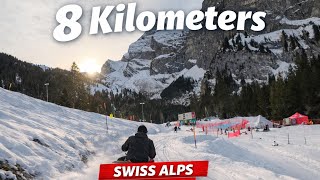 8 KM Sledding (Rodeln/Schlitteln) in 20 Minutes | Swiss Alps🇨🇭| Melchsee-Frutt Switzerland 4K Part 2