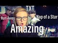 Nikkee REACTs to- TXT(투모로우바이투게더) - Run Away (9와 4분의 3 승강장에서 너를 기다려) &amp; TXT - Nap of a Star (별의 낮잠)