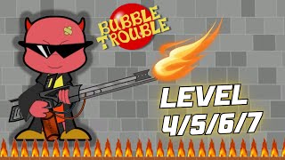 Bubble trouble levels 4, 5, 6 and 7 gameplay