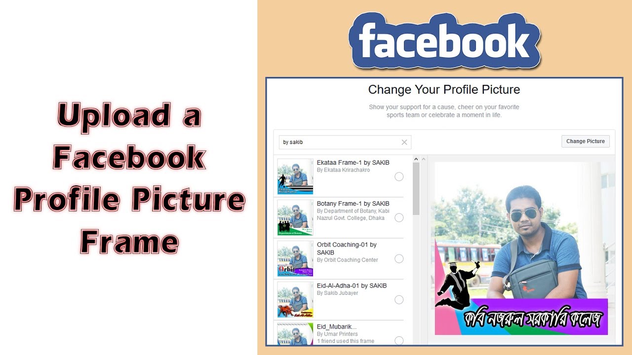 How To Upload A Facebook Profile Picture Frame | Bangla Tutorial | Sakib's 360DEG