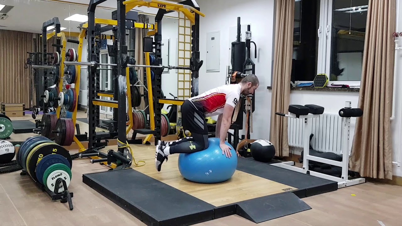 Swiss Ball Four Point Balance YouTube