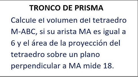 Problema de tronco de prisma