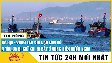 4 tàu cá bị giữ khi đánh bắt ở vùng biển nước ngoài Bà Rịa Vũng Tàu chỉ đạo khẩn | TV24h