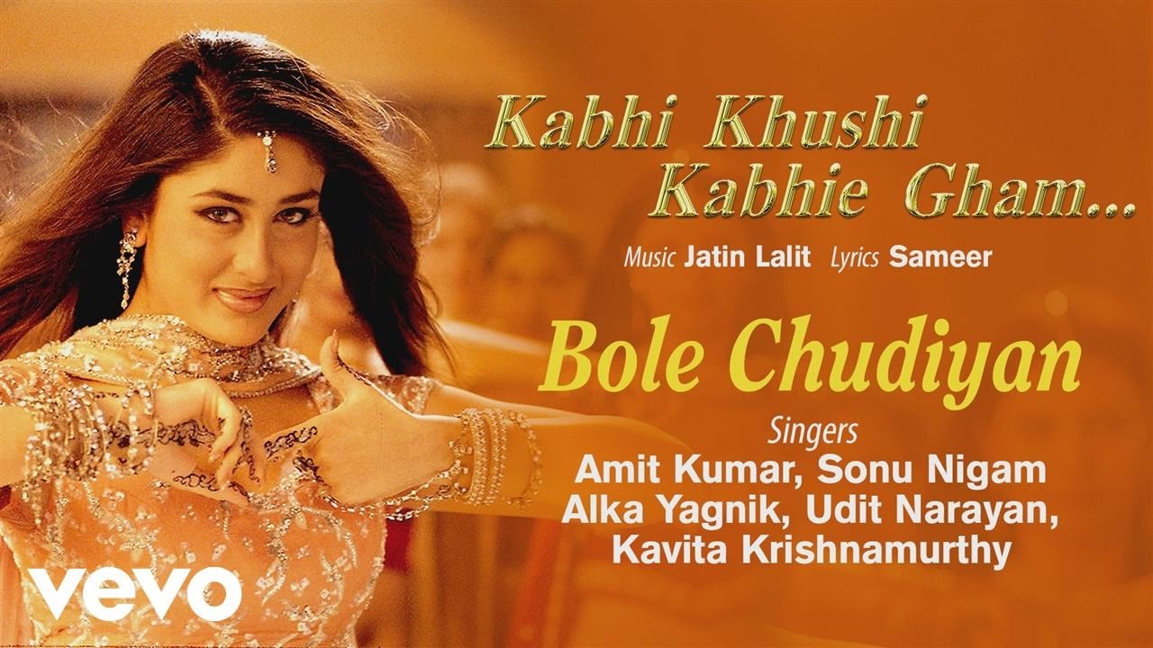 Bole Chudiyan Best Song   K3GAmitabhShah Rukh KhanHrithikKajolKareenaAlka Yagnik