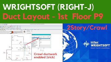 Wrightsoft (Part 9): 2 Story /Crawl - Duct Layout First Floor and Register Placement