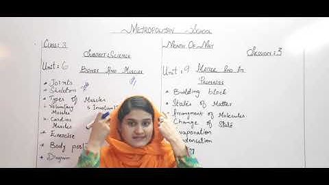 Metropolitan School May Session 3 Class 3 Science Lesson