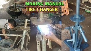 How to make manual tire changer