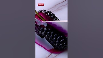 💜 Mulberry Juicy Squelch Slice | ASMR Macro | Slice Glow