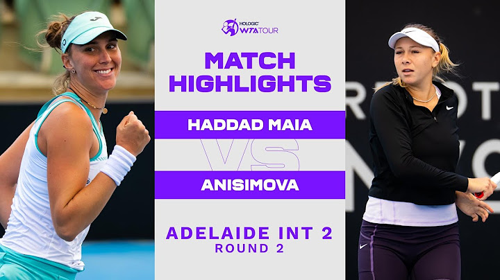 Beatriz Haddad Maia vs. Amanda Anisimova | 2023 Adelaide International 2 | WTA Match Highlights