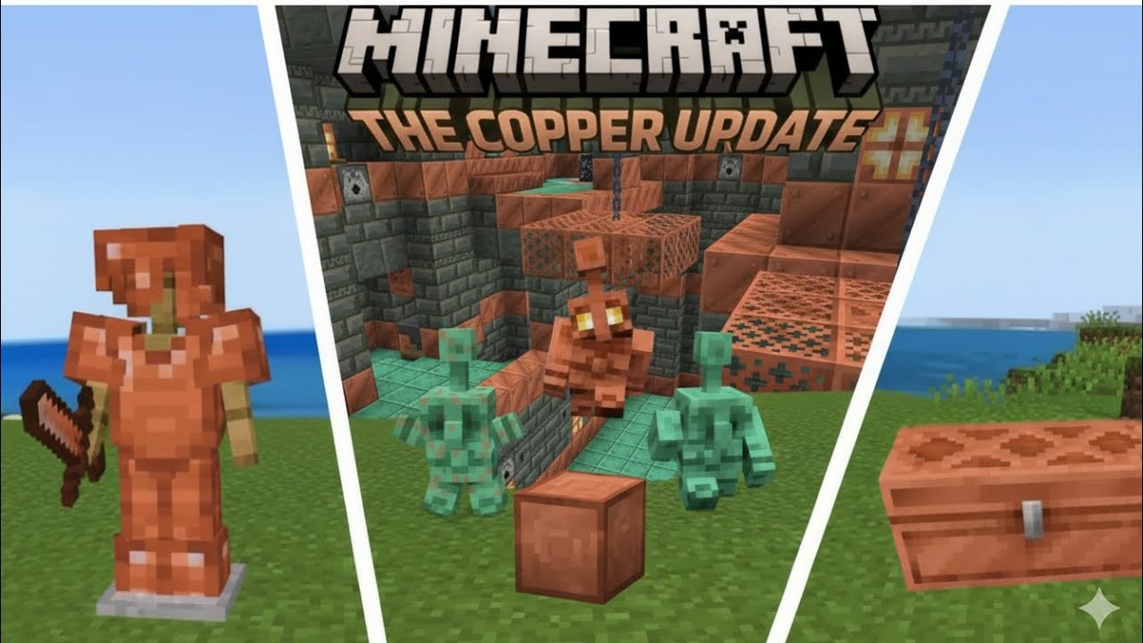 Minecraft Copper Update Text Minecraft Copper Update Explained in 5 Minutes! ⚡ New Blocks, Uses ...