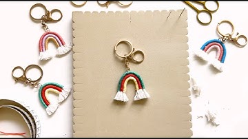 DIY Macrame Rainbow Keychain Set: Step-by-Step Tutorial