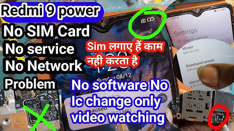 Redmi 9 power No SIM card problem//Insert card No Service Network problem solution 2025