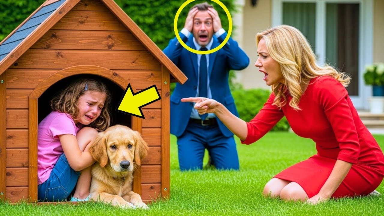 Fiica milionarului se ascunde de frică în căsuța câinelui și refuză să iasă... Motivul este șocant!