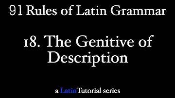 Rule 18: The Genitive of Description