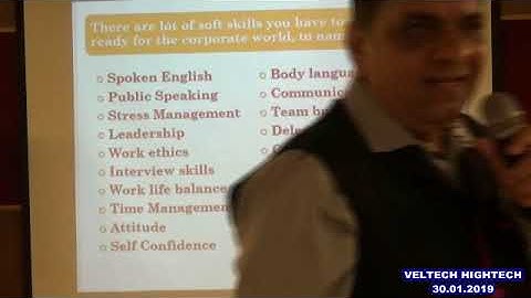 VELTECH HIGHTECH DEPT OF MBA  GUEST LECTURE - 30.01.2019