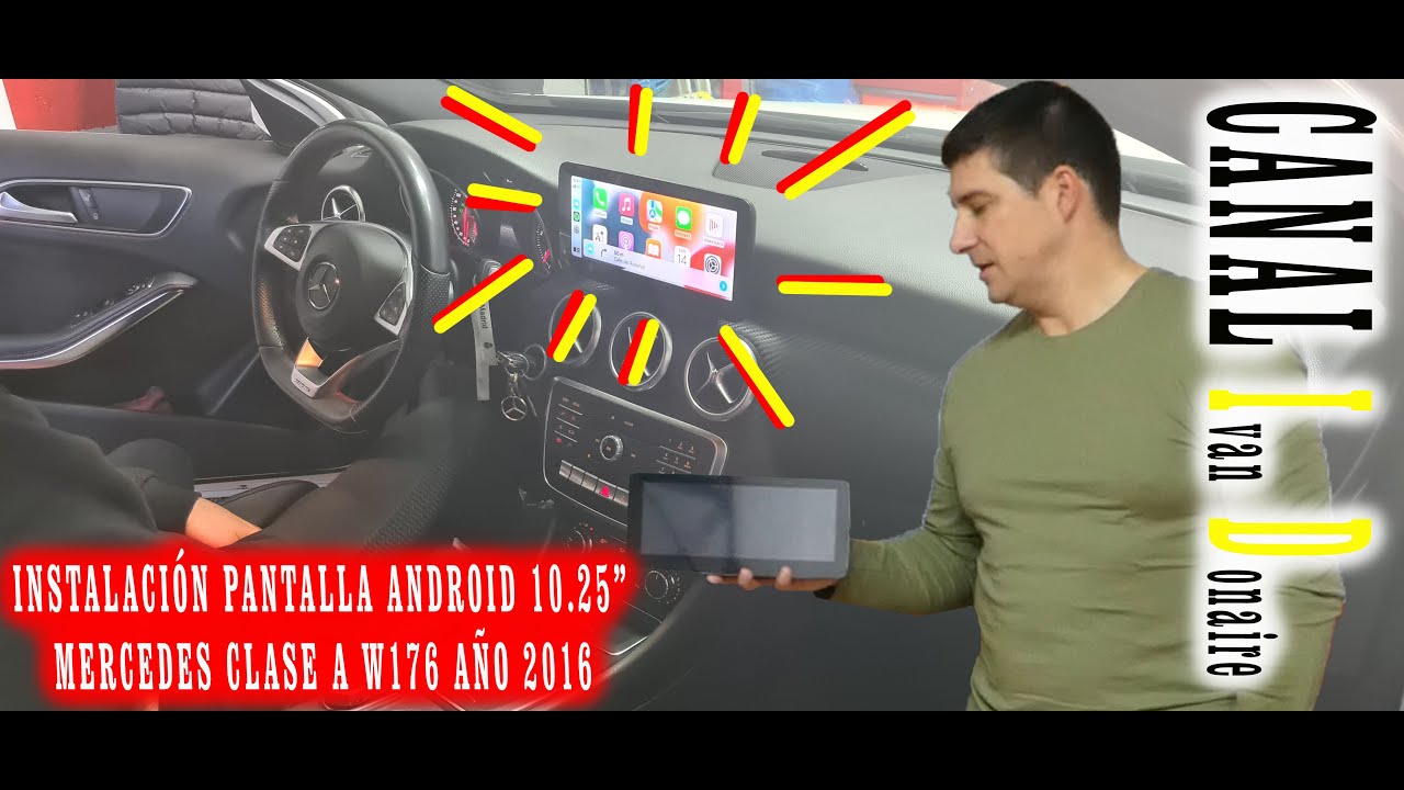 Instalación Pantalla Android CarlPlay Mercedes Clase A W176, Actualización Espectacular PASO A PASO