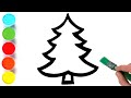 Christmas Tree Compilation Drawing, Painting and Coloring for Kids &amp; Toddlers | Christmas Kids Songs