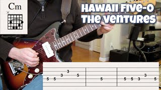 Video thumbnail of "Hawaii Five-0 (cover with tabs and chords)"