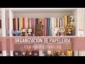 ORGANIZACIÓN DE PAPELERÍA | Tour por mi estantería (parte 1)