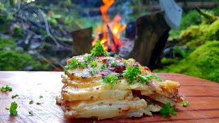 This recipe is all about potatoes❗ All prepared in the forest bushcraft style. ASMR cooking...