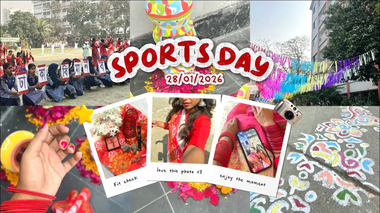 Annual sports day in bangladesh ⊹ ࣪ ˖!! #vlog #bd