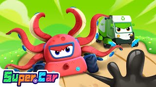 Attack of Octopus Car | Car Cartoon | Kids Cartoons & Nursery Rhymes | Super Car- Cars World by Super Car - Cartoons and Stories 155,827 views 2 months ago 5 minutes, 5 seconds