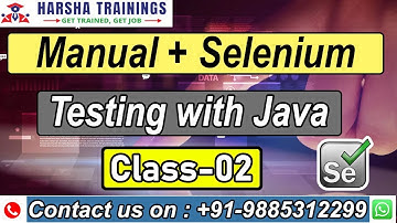 Manual + Selenium Testing Class 02 | Manual + Selenium Testing with Java Training | New Batch
