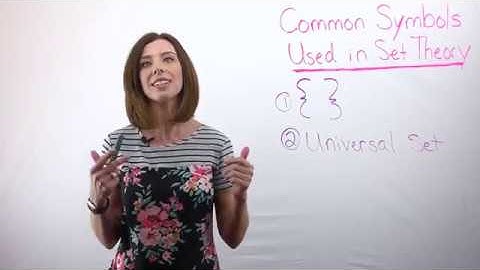 Common Symbols in Set Theory