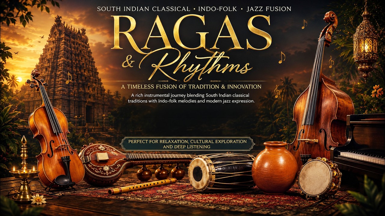 South Indian Classical Jazz Fusion | Carnatic Instrumental Indo-Folk Music | Relaxing Ragas