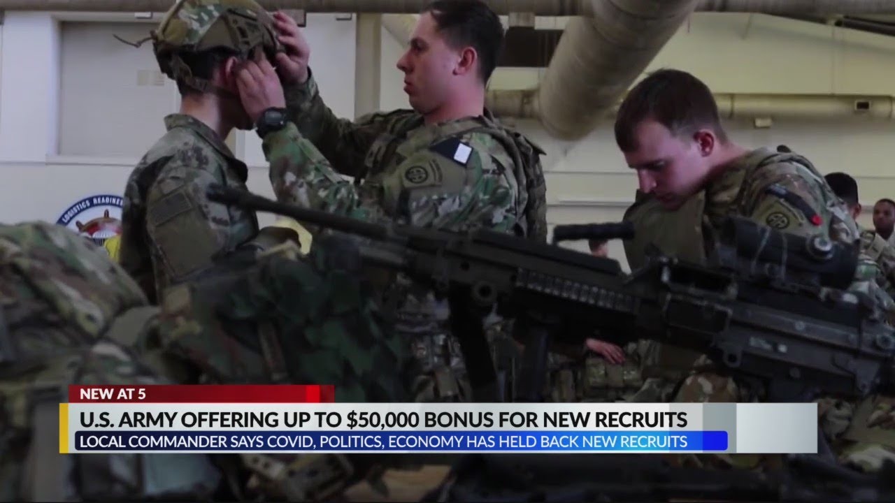 U.S. Army offering up to $50,000 bonus for new recruits